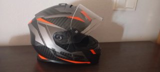 Casco Ls2 Negro y Naranja