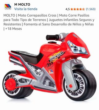 Moto correpasillos roja