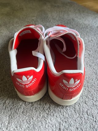 Zapatillas Adidas Stan Smith Rojas Charol Corazón