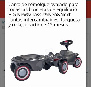 Coche correpasillos marca BIG rojo y ruedas goma