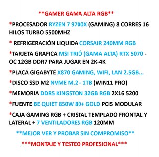 PC GAMING RYZEN 7 RGB