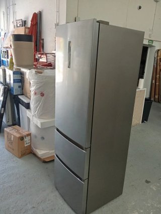 Frigorífico Haier 330L Combi de 3 puertas inox