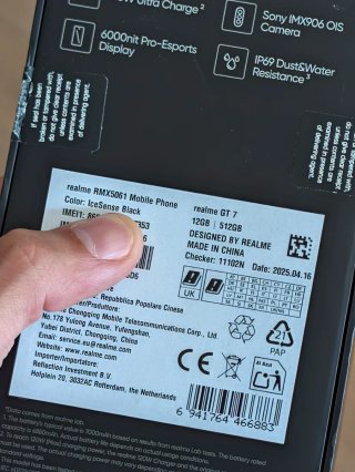Realme GT7 Global 12GB+512GB Negro