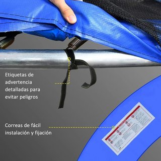 Protector Acolchado Cama Elástica Ø244 cm Azul