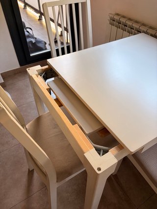 Mesa extensible + 4 sillas