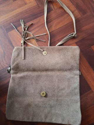Bolso de Nobuk Beige y Marrón