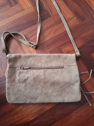Bolso de Nobuk Beige y Marrón