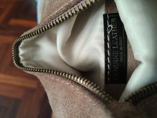 Bolso de Nobuk Beige y Marrón