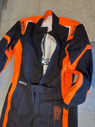Traje Sparco Talla L Negro/Naranja Original