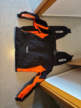 Traje Sparco Talla L Negro/Naranja Original