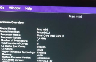 Mac Mini 2014 4GB 256GB