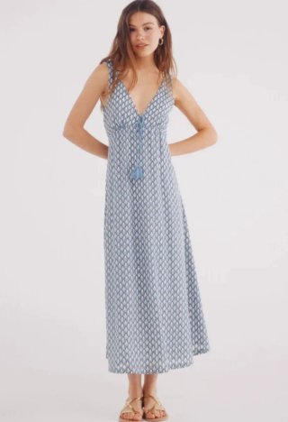 Vestido midi punto Springfield