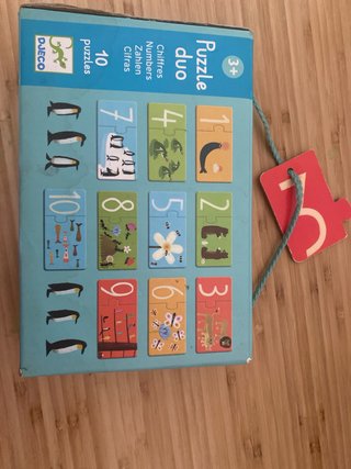Puzzle Duo Djeco Números 10 Piezas