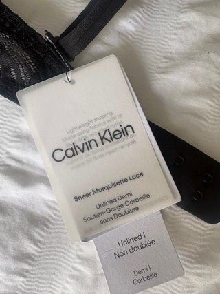 Sujetador Calvin Klein Negro Encaje Talla 32 A/70A
