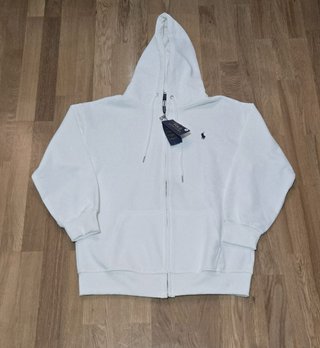 Sudadera Polo Ralph Lauren Blanca Cremallera
