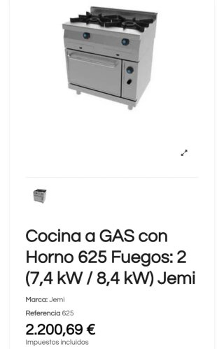 Cocina a Gas Jemi con Horno