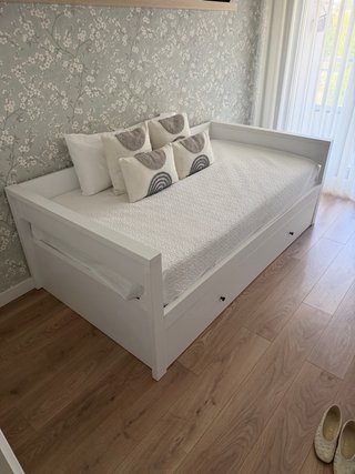 Cama nido blanca 105x190cm con cama supletoria
