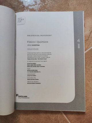 Libro Física i Química 4 ESO. Cataluña