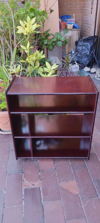 Mueble Estantería Bajo Marrón/Caoba