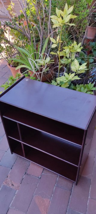 Mueble Estantería Bajo Marrón/Caoba