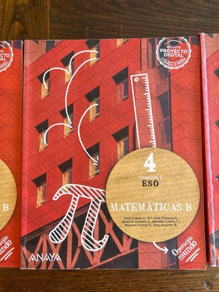 Libros Matemáticas B. 4o de ESO.