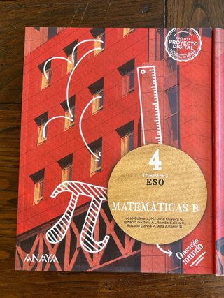 Libros Matemáticas B. 4o de ESO.