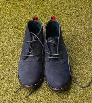 Botines de piel azul mujer talla 36