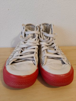 Zapatillas Adidas Blancas y Rojas Talla 38