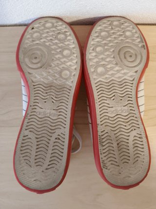 Zapatillas Adidas Blancas y Rojas Talla 38