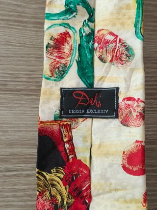 Corbata Seda Vintage Salvador Dalí Multicolor