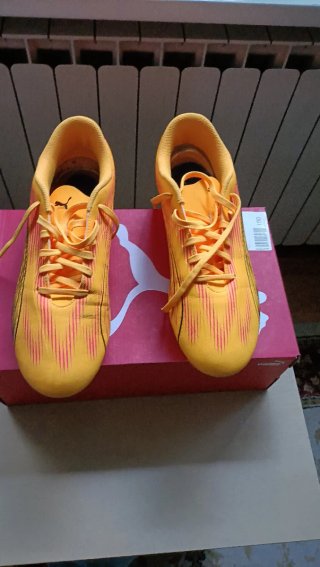 Scarpe da calcio Puma uomo arancioni