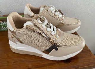 Zapatos XTI Beige y Dorado Nuevos