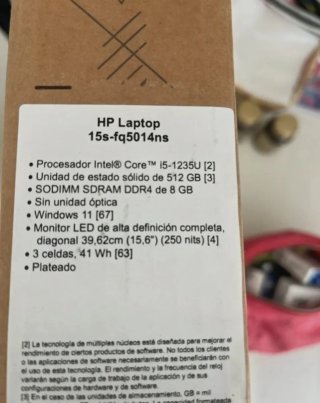 Portátil HP 15s-fq5014ns Plata