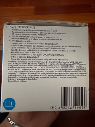 Amplificador WiFi SilverCrest SWV 733 B3