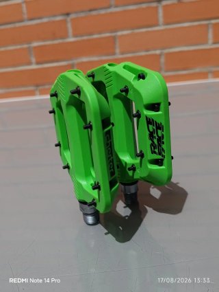 Pedales RACEFACE CHESTER plataforma, Nylon, verdes