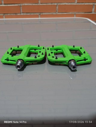 Pedales RACEFACE CHESTER plataforma, Nylon, verdes
