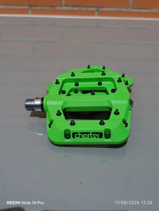 Pedales RACEFACE CHESTER plataforma, Nylon, verdes