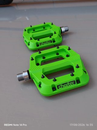 Pedales RACEFACE CHESTER plataforma, Nylon, verdes