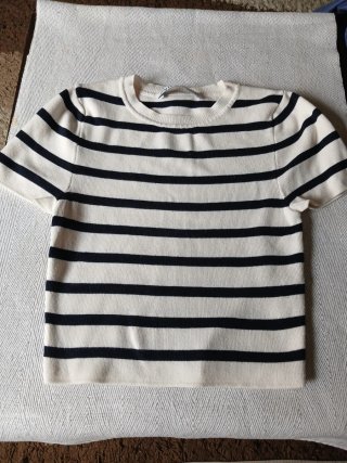 Top rayas blanco y negro talla única
