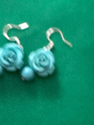 Orecchini resina rosa ganci argento 925