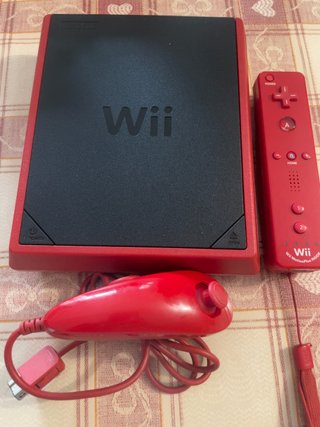 Nintendo Wii Mini Rossa Scatola (senza Mario Kart)