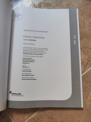 Libro Física i Química 3ESO. Cataluña
