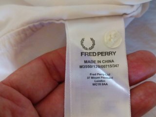 Camisa Fred Perry Blanca Talla XL