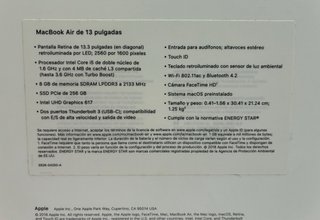 MacBook Air 13 Retina 2018 8GB/256GB Gris Espacial