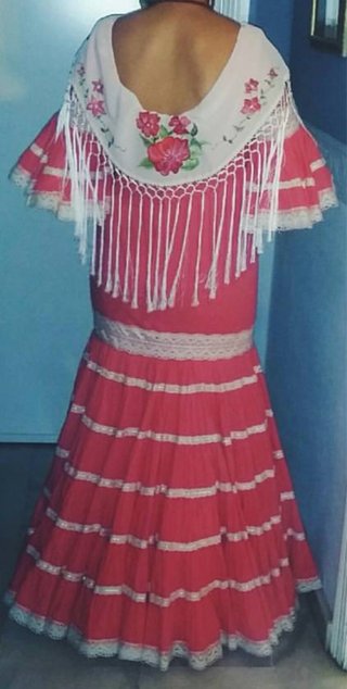 Vestido Flamenca Rojo y Blanco