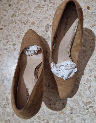 Tacones Beige/Marrón