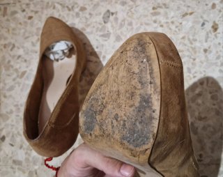 Tacones Beige/Marrón