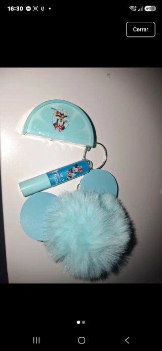 Labial y Llavero Minnie Mouse Azul