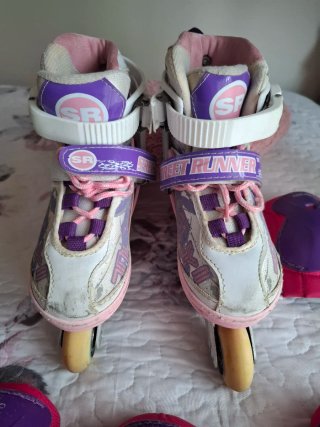 Patines niña talla ajustable + protecciones