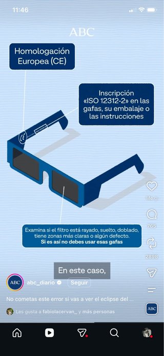 Gafas de Sol para Eclipse Solar
